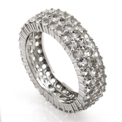 copy of Bague topaze blanche ou spinelle noire et argent 925