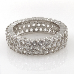 copy of Bague topaze blanche ou spinelle noire et argent 925