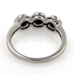 copy of Weißer Topas oder schwarzer Spinellring und 925er Silber