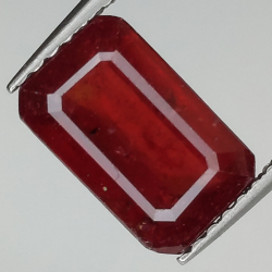 Emerald cut ruby 3.10ct