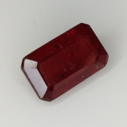 Emerald cut ruby 3.10ct