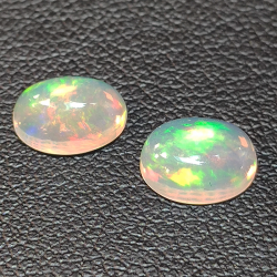 Calibrated oval cabochon cut opal