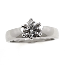 Bague Solitaire Moissanite et Argent 925