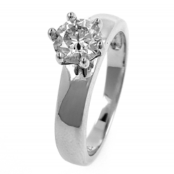 Bague Solitaire Moissanite et Argent 925