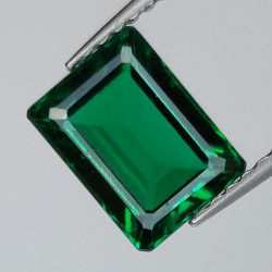 1,62 ct Émeraude hydrothermale taille émeraude 8,03x6,09 mm