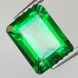 1.44ct Esmeralda hidrotermal talla esmeralda 8.01x6.12mm