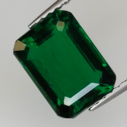 2.64ct Hydrothermal emerald emerald cut 9.44x6.92mm