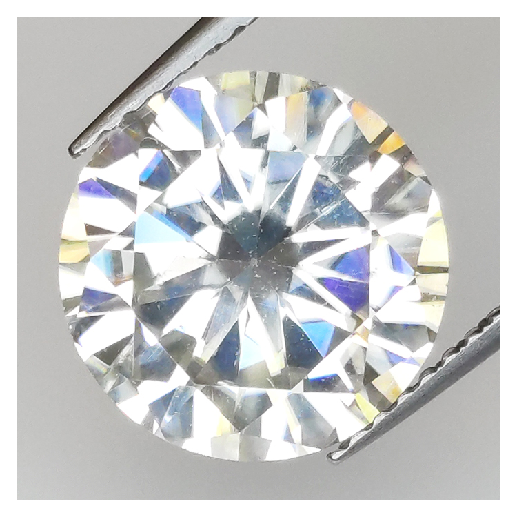 4.10ct Moissanita talla redonda 10.87x10.83mm