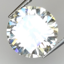 4.10ct Moissanita talla redonda 10.87x10.83mm