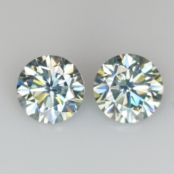 4,10ct Moissanite taille ronde 8,20x8,20mm