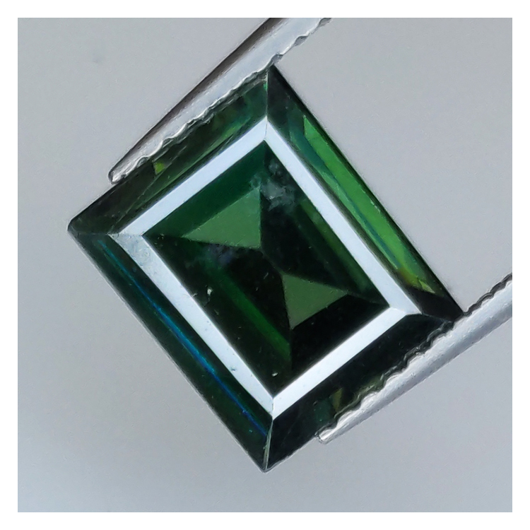 2.41ct Princess Cut Green Moissanite 9.17x7.46mm