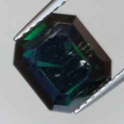 2.98ct Emerald Cut Green Moissanite 8.48x7.66mm