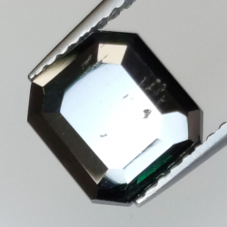 Moissanite verte taille émeraude 2,98 ct 8,48x7,66 mm