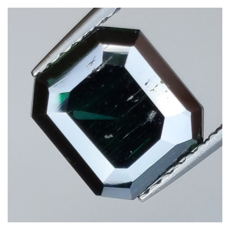 2.98ct Emerald Cut Green Moissanite 8.48x7.66mm