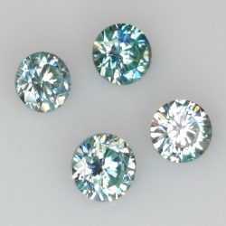 Taglio rotondo di Moissanite verde da 1,68 ct, circa 5 mm