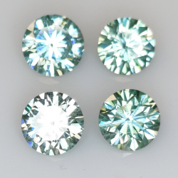 7.14ct Moissanita Verde talla redonda 8mm