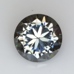 3.63ct Gray Moissanite round cut 10.00x6.18mm