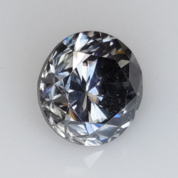 2.24ct Moissanita Gris talla redonda 8.19x7.75mm