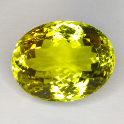 Oval cut lemon quartz 29.10 ct