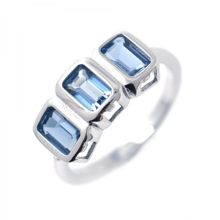 London Blue Topaz & 925 Sterling Silver Ring