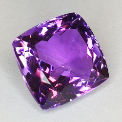 12.67ct Amatista talla cojín 14.11x13.71mm