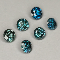 Diamante fancy azul en talla redonda 1.7-2.8mm