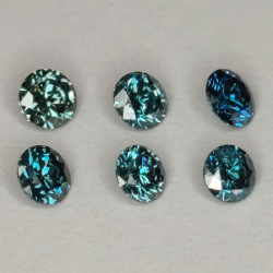 Blauer Fancy-Diamant im Rundschliff von 1,7-2,8 mm