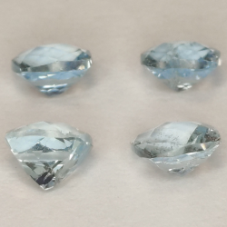 Aquamarine trilliant checkerboard cut 7x7mm