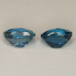 London topaz blue checkerboard cushion cut 8 x 6mm 1pc