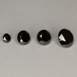 Round cut black diamond 3-6mm