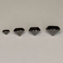 Round cut black diamond 3-6mm