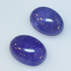 Tanzanite oval cabochon cut