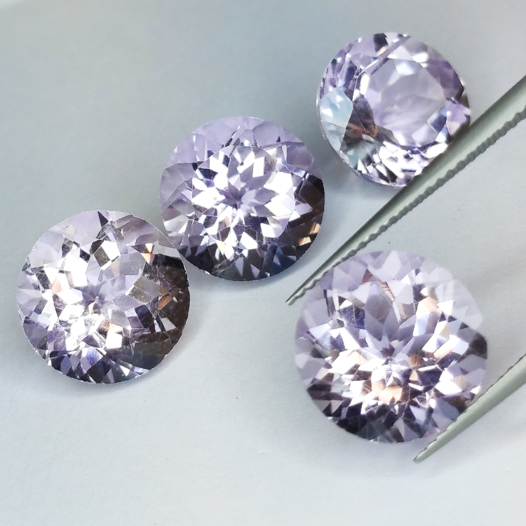 25.57ct Amethyst round cut 12mm