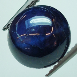 4.52ct Saphir bleu cabochon coupé rond 8.90mm