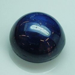 Paar 4.38ct Blauer Saphir Cabochon Schliff Rund 7 x 3.8mm