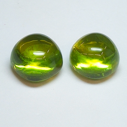 7,32ct Paar 8mm Peridot im Cabochon-Schliff