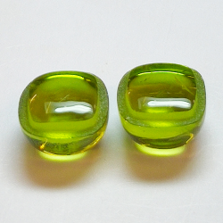 Pair 7.10ct Peridot cabochon cut cushion 8 x 6 mm