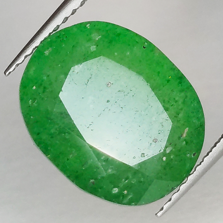 5,42ct Quarzo verde taglio ovale 13X10mm