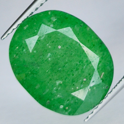 5.42ct Cuarzo verde talla oval 13X10mm