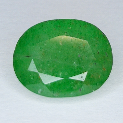 7.04ct Grüner Quarz ovaler Schliff 13 X 10mm