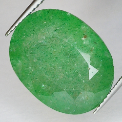 12,18 ct Quarzo verde taglio ovale 17x13 mm