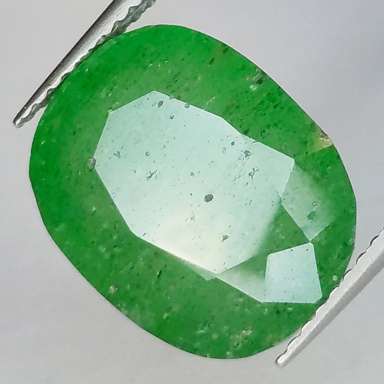 8.13ct Cuarzo verde talla oval 14X11mm