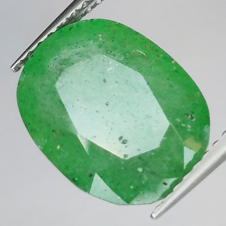 9.34ct Green quartz oval cut 12 X 9mm