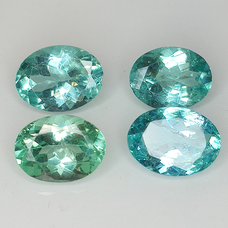 Lot 5.05ct Apatite Paraiba couleur ovale taille 8x6mm