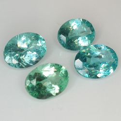 Lot 5.05ct Apatite Paraiba couleur ovale taille 8x6mm