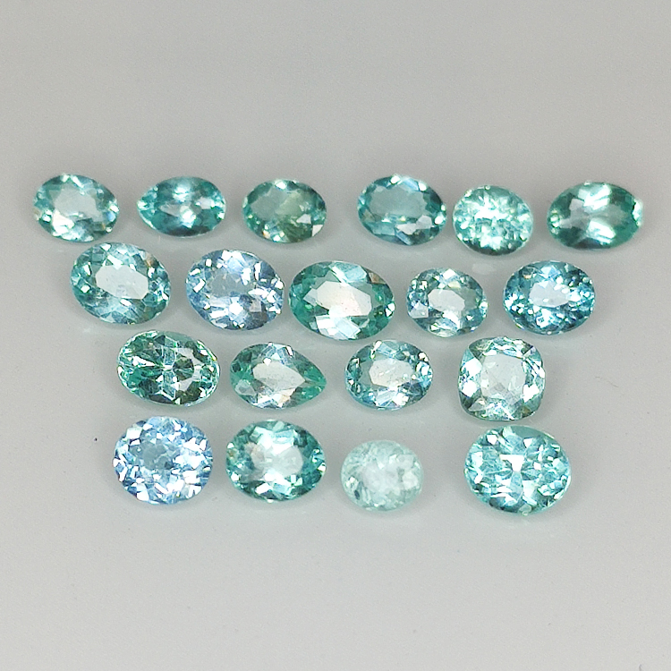 Lot 2.80ct Apatite Paraiba colour oval size 4x3mm