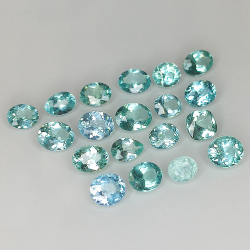 Lotto 2,80ct Apatite Paraiba colore ovale dimensioni 4x3mm