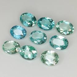 Lot 3.05ct Apatite Paraiba couleur coupe ovale 5.20x4.30 mm