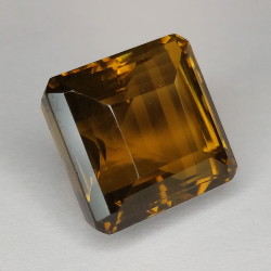 25.29ct Quartz miel taille Asscher 16x15mm