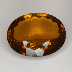 39.04ct Oval Cut Honey Quartz 22x14mm